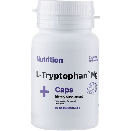 L-триптофан, Магній, Вітамін B6, L-Tryptophan Mg B6, AB PRO Nutrition, антистрес комплекс, 60 капсул