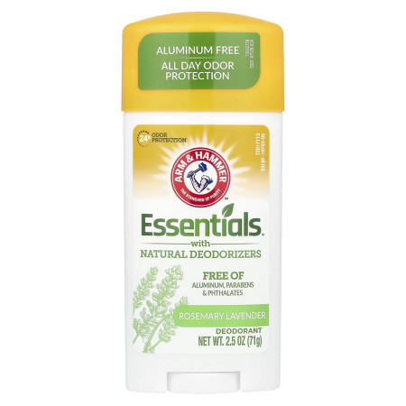 Дезодорант натуральний, Essentials with Natural Deodorizers, Arm & Hammer, розмарин та лаванда, 71 г