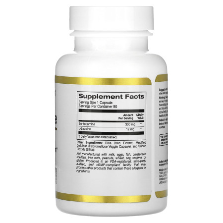 Бенфотиамин, Benfotiamine, California Gold Nutrition, 300 мг, 90 вегетарианских капсул