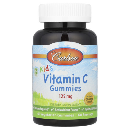 Вітамін С для дітей, Kid's Vitamin C Gummies, Carlson Labs, 60 жувальних цукерок