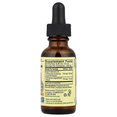 Эхинацея для детей, Echinacea, ChildLife Essentials, вкус апельсина, 30 мл