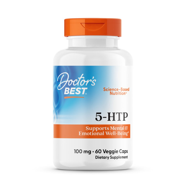 5-HTP, 5-гидрокси L-триптофан, 5-HTP, Doctor's Best, 100 мг, 60 веганских капсул