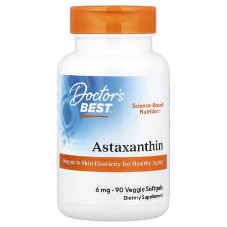 Астаксантин з AstaPure, Astaxanthin, Doctor's Best, 6 мг, 90 капсул