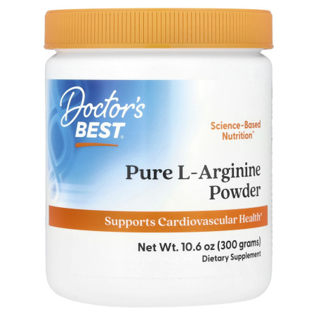 Аргінін, L-Arginine, Doctor's Best, чистий порошок, 300 г