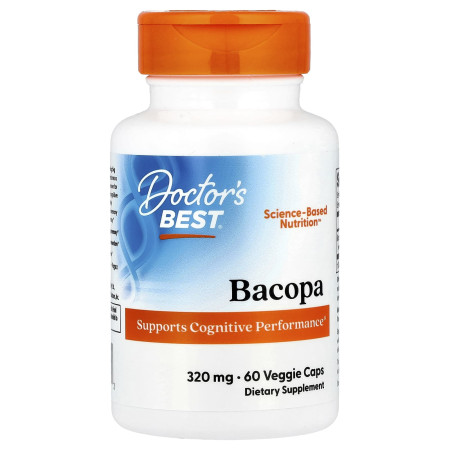 Бакопа, Bacopa With Synapsa, Doctor's Best, 320 мг, 60 капсул
