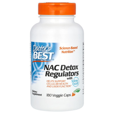 Ацетилцистеїн, NAC Detox Regulators, Doctor's Best, 180 капсул