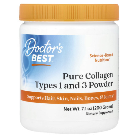 Колаген тип 1 та 3, Collagen, Doctors Best, порошок, 200 г