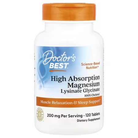 Магній хелат 100%, Magnesium Chelated, Doctor's Best, з мінералами, 100 мг, 120 таблеток