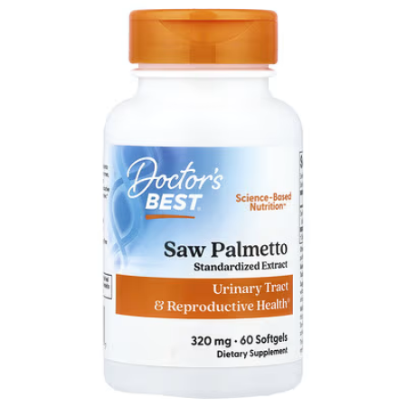 Со Пальметто, Saw Palmetto, Doctor's Best, экстракт, 320 мг, 60 капсул