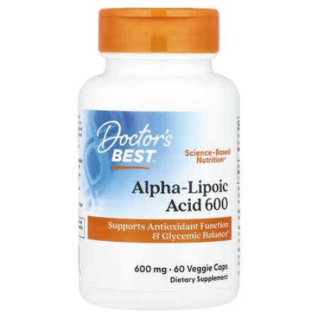 Альфа-ліпоєва кислота, Alpha-Lipoic Acid, Doctor's Best, 600 мг, 60 капсул