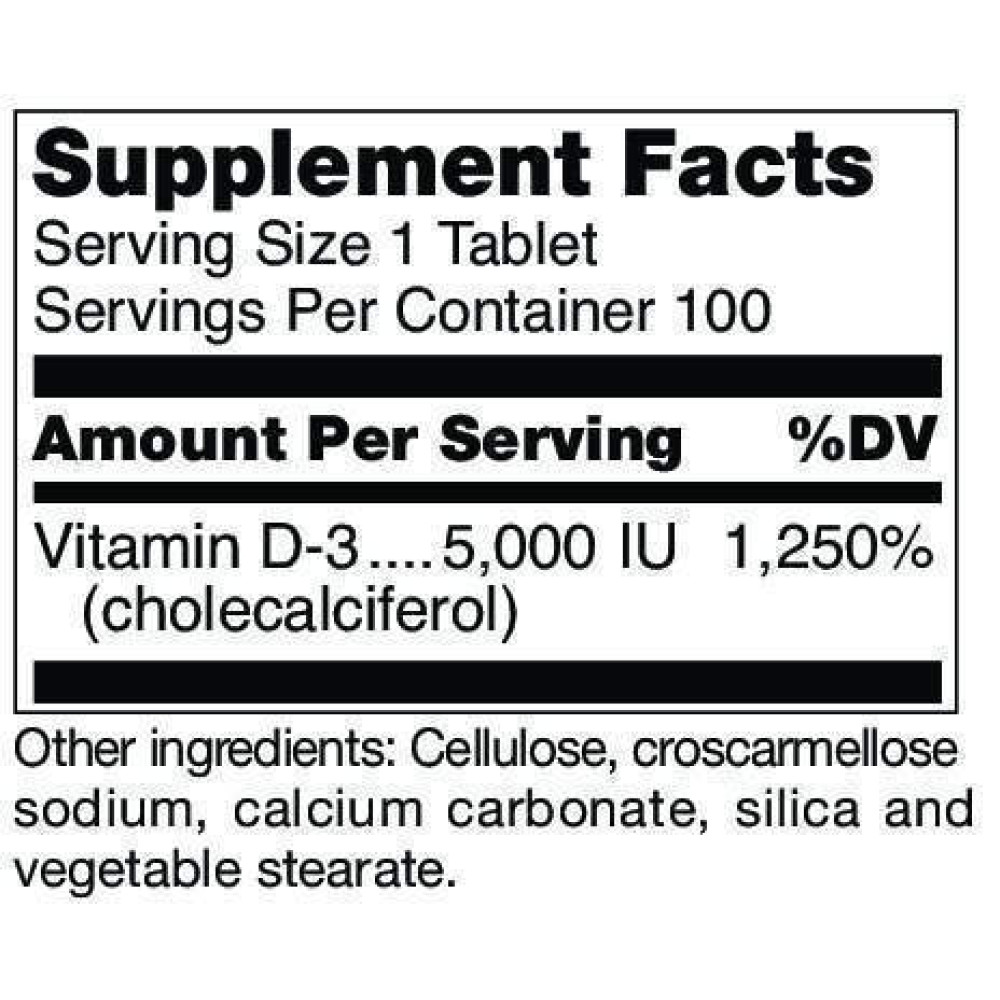 Витамин D дополненный, Vitamin D (5,000 МЕ), Douglas Laboratories, 100 таблеток
