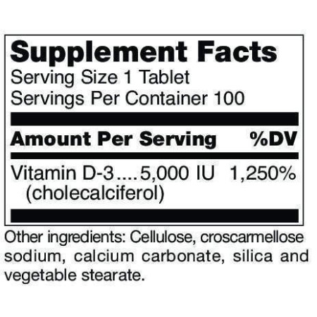 Витамин D дополненный, Vitamin D (5,000 МЕ), Douglas Laboratories, 100 таблеток