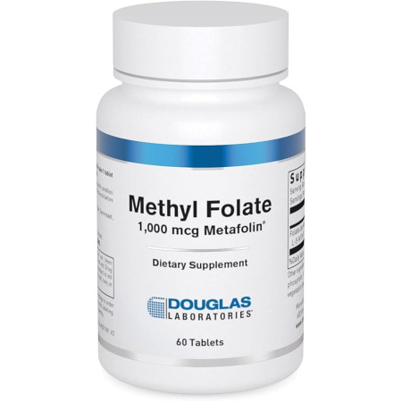 Метилфолат, Methyl Folate (L-5-MTHF), Douglas Laboratories, 1000 мкг, 60 таблеток