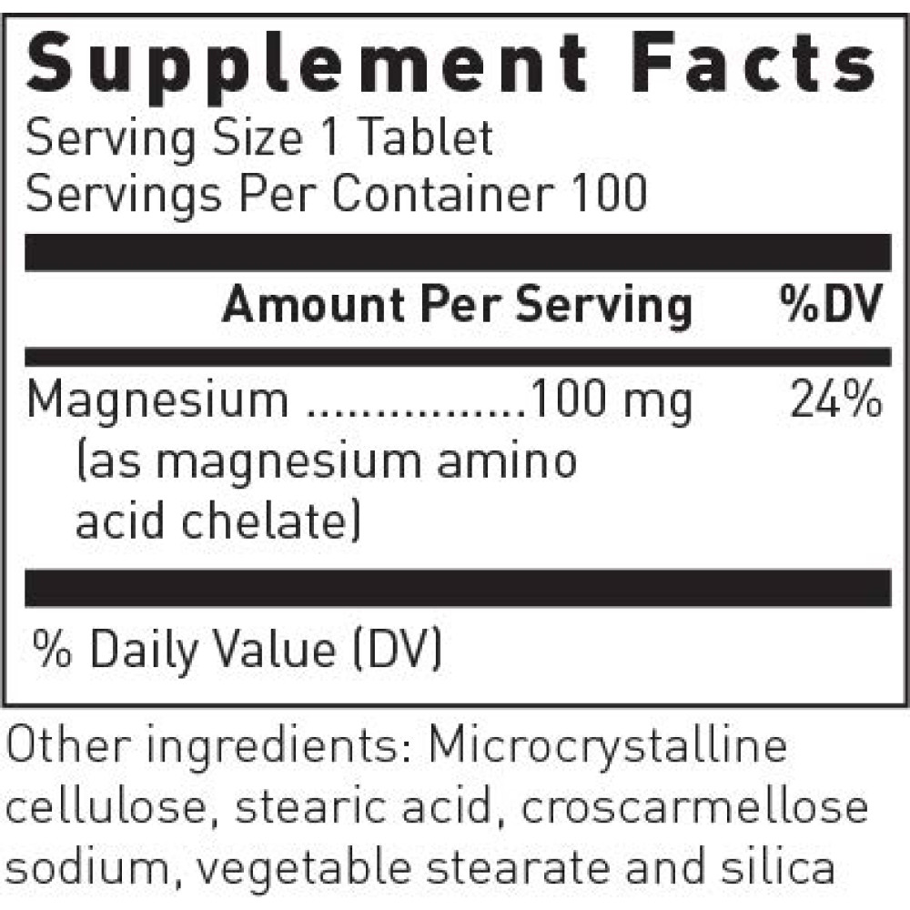 Хелатний магній, Chelated Magnesium, Douglas Laboratories, 100 таблеток