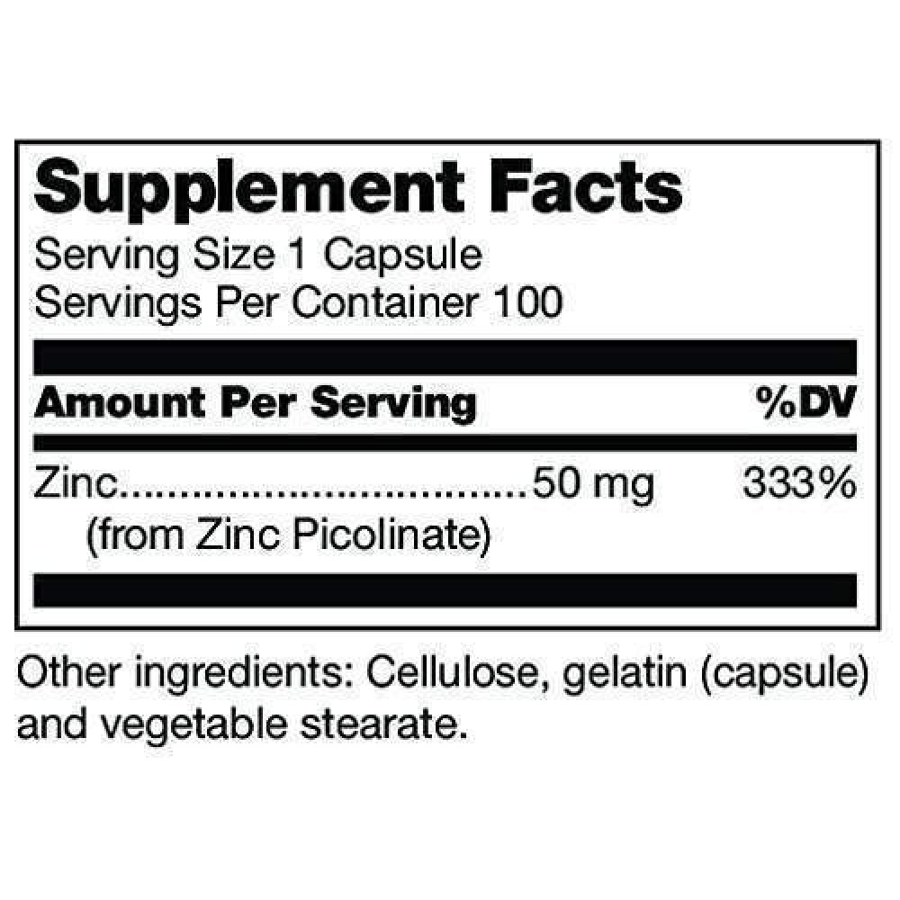 Цинк піколінат, Zinc Picolinate, Douglas Laboratories, 50 мг, 100 капсул