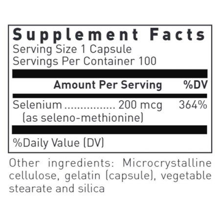 Селено-метіонін, Seleno Methionine, Douglas Laboratories, 200 мкг, 100 капсул