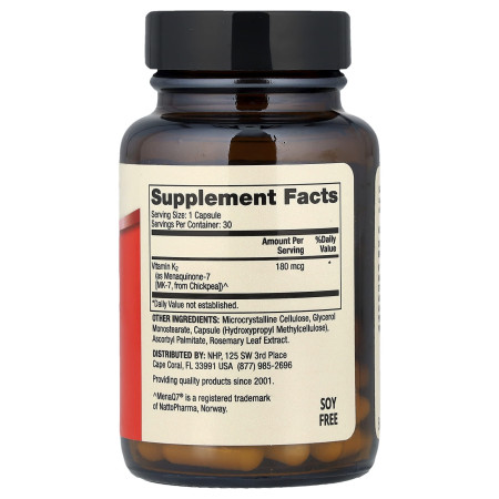 Вітамін К2, Vitamin K2, Dr. Mercola,1 80 мкг, 30 капсул