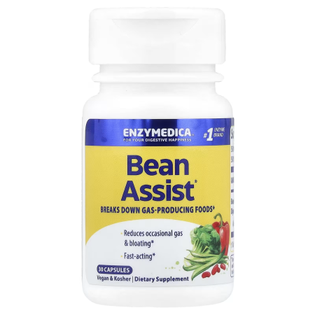 Фермент для переваривания сложных углеводов, BeanAssist, Enzymedica, 30 капсул