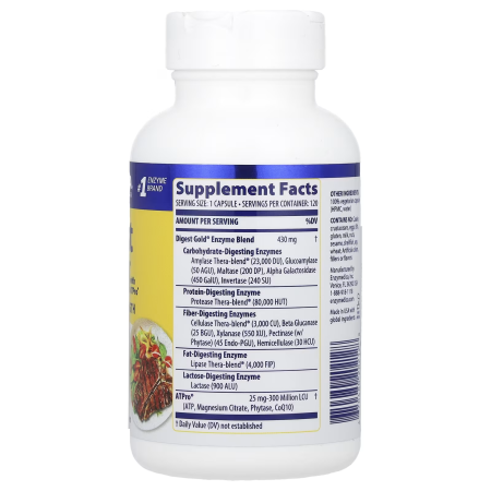 Пищеварительные ферменты, Digest Gold with ATPro, Enzymedica, 120 капсул