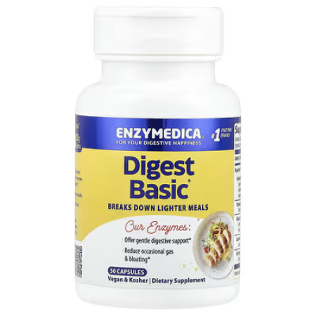 Ферменти для травлення, Essential Enzyme Formula, Enzymedica, 30 капсул