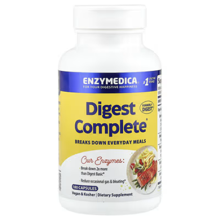 Пищеварительные ферменты, Complete Enzyme Formula, Enzymedica, Digest, 180 капсул