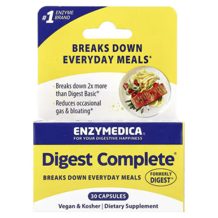 Повна формула ензимів, Complete Enzyme Formula, Enzymedica, Digest, 30 капсул