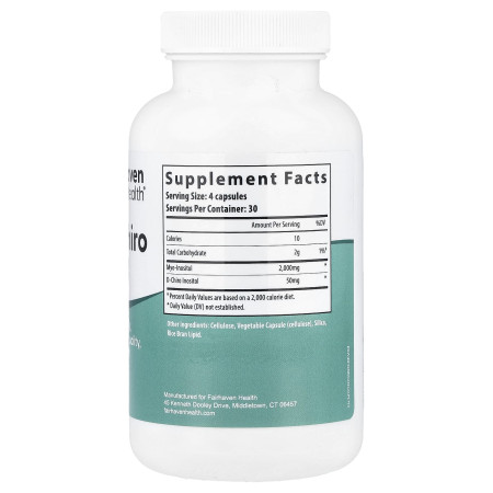 Мио-инозитол + D-хиро инозитол, Myo + D-Chiro Inositol, Fairhaven Health, 120 капсул