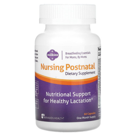 Післяпологовий догляд, Nursing Postnatal, Fairhaven Health, Milkies, 60 капсул