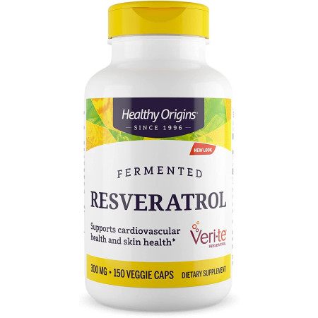 Транс-ресвератрол активний, Trans Resveratrol, Healthy Origins, 300 мг, з екстрактом червоного вина, 150 рослинних капсул