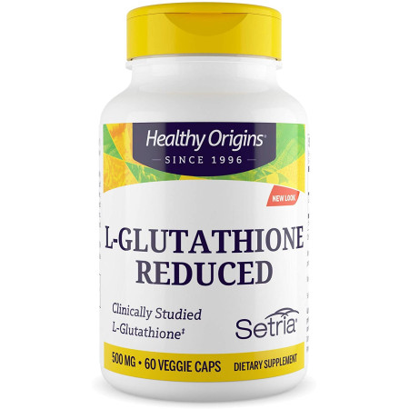 Глутатіон, L-Glutathione, Healthy Origins, Setria, знижений, 500 мг, 60 вегетаріанських капсул