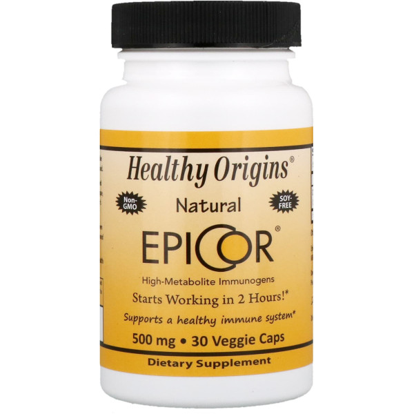 Епікор, EpiCor, Healthy Origins, 500 мг, 30 вегетаріанських капсул