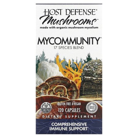 Защита иммунитета, MyCommunity, Host Defense, 120 капсул