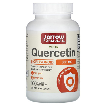 Кверцетин, Quercetin, Jarrow Formulas, 500 мг, веганский, 100 вегетарианских капсул