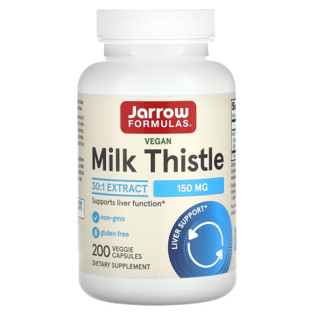 Розторопша, Milk Thistle, Jarrow Formulas, 150 мг, 200 вегетаріанських капсул