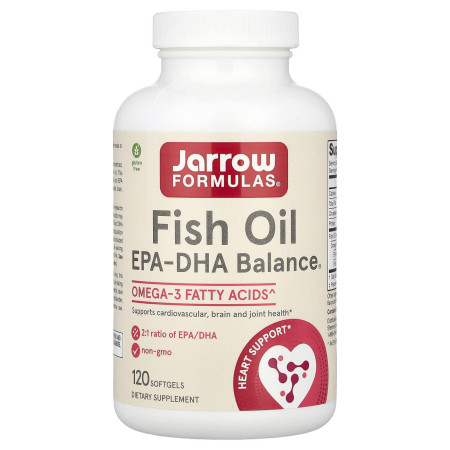 Риб’ячий жир з ЕПК та ДГК, Fish Oil, EPA-DHA Balance®, Jarrow Formulas, 120 гелевих капсул