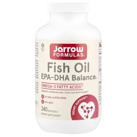 Риб’ячий жир з ЕПК та ДГК, Fish Oil, EPA-DHA Balance®, Jarrow Formulas, 240 гелевих капсул