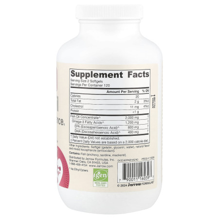 Риб’ячий жир з ЕПК та ДГК, Fish Oil, EPA-DHA Balance®, Jarrow Formulas, 240 гелевих капсул