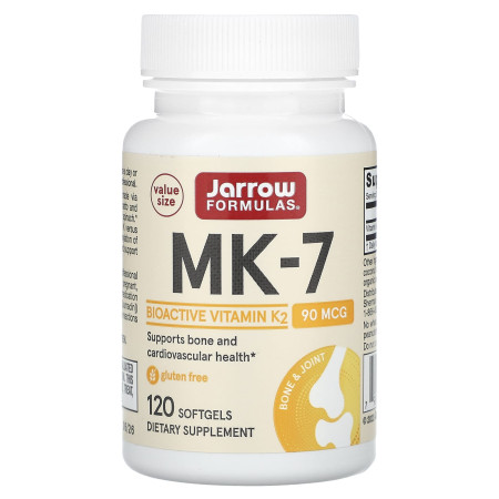 Вітамін К2, МК-7, Vitamin K2, Jarrow Formulas, 90 мкг, 120 гелевих капсул