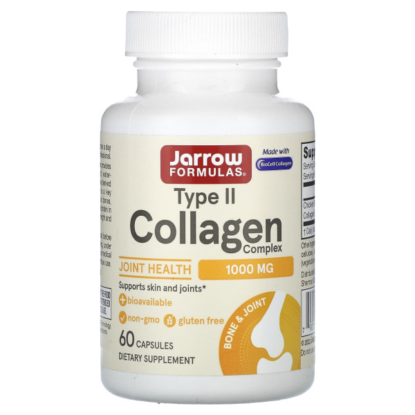 Колаген II типу, Type II Collagen, Jarrow Formulas, комплекс, 1000 мг, 60 капсул (500 мг у капсулі)