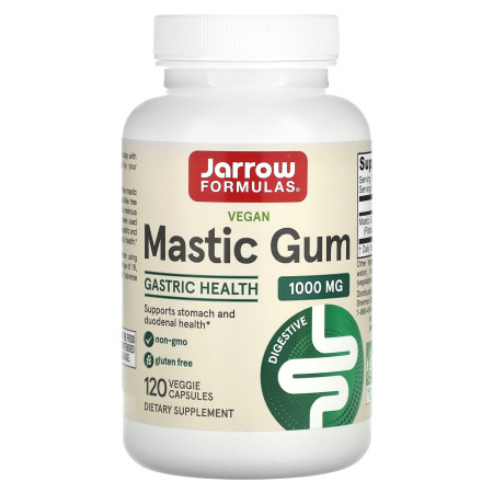 Смола мастикового дерева, Mastic Gum, Jarrow Formulas, 120 веганських капсул (500 мг на капсулу)
