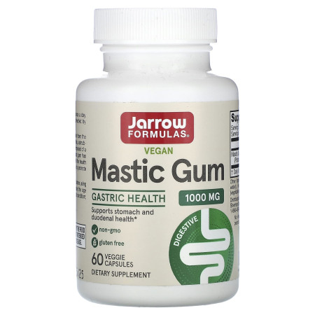 Смола мастикового дерева, Mastic Gum, Jarrow Formulas, 60 веганських капсул (500 мг на капсулу)