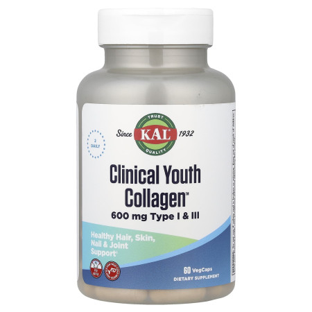 Коллаген омолаживающий, Youth Collagen, KAL, 60 вегетарианских капсул