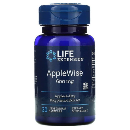 Поліфеноли яблучні, AppleWise Polyphenol, Life Extention, екстракт, 600 мг, 30 вегетаріанських капсул