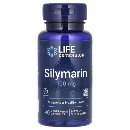 Силімарин, Silymarin, Life Extension, 100 мг, 90 вегетаріанських капсул