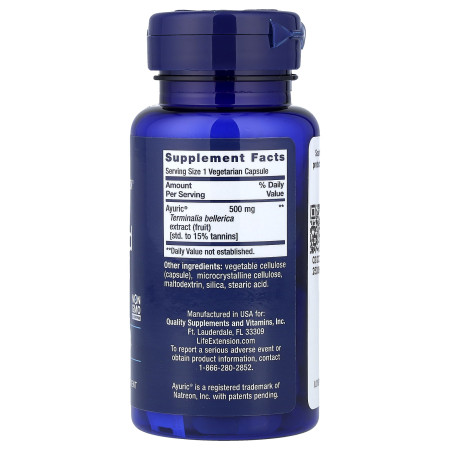Мочевая кислота, контроль, Uric Acid Control, Life Extension, 60 вегетарианских капсул