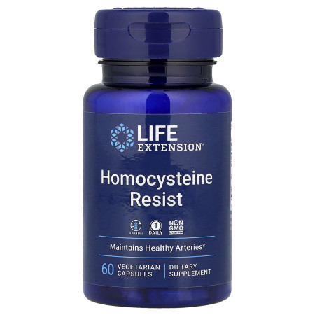 Резистентність гомоцистеїну, Homocysteine Resist, Life Extension, 60 вегетаріанських капсул