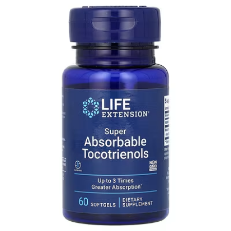 Вітамін Е, токофероли, Vitamin E, Super-Absorbable Tocotrienols, Life Extension, 60 гелевих капсул