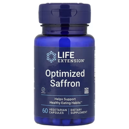 Шафран із Satiereal, Saffron, Life Extension, 60 вегетаріанських капсул (88,25 мг на капсулу)