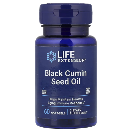 Масло черного тмина, Black Cumin, Life Extension, из семян, 60 гелевых капсул
