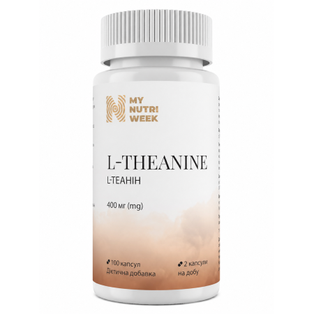 L-теанин, L-Theanine, My Nutri Week, 400 мг, 100 капсул